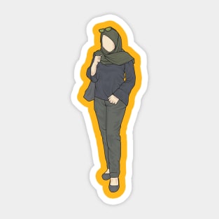 Olive and black Moon Collection Sticker